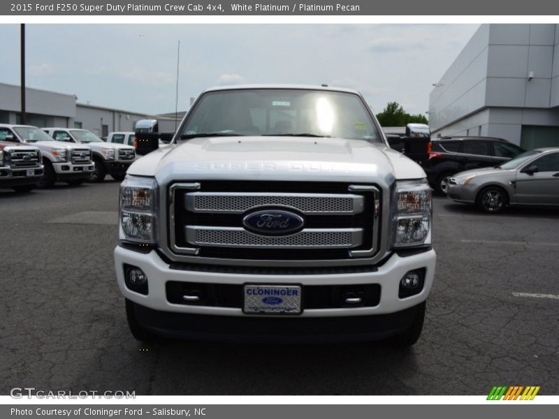 White Platinum / Platinum Pecan 2015 Ford F250 Super Duty Platinum Crew Cab 4x4