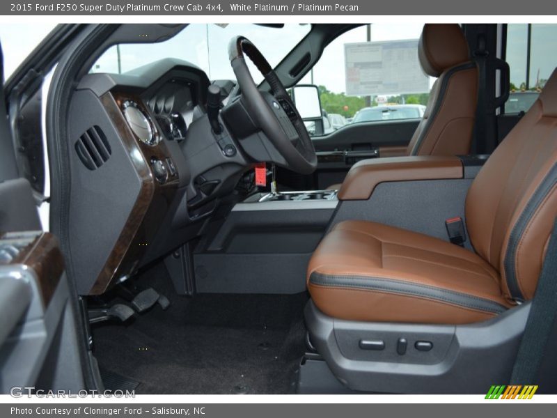 White Platinum / Platinum Pecan 2015 Ford F250 Super Duty Platinum Crew Cab 4x4