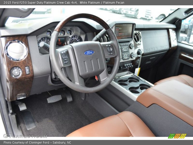 White Platinum / Platinum Pecan 2015 Ford F250 Super Duty Platinum Crew Cab 4x4