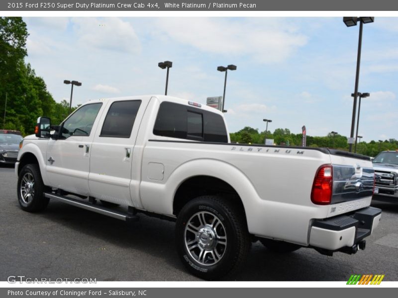 White Platinum / Platinum Pecan 2015 Ford F250 Super Duty Platinum Crew Cab 4x4
