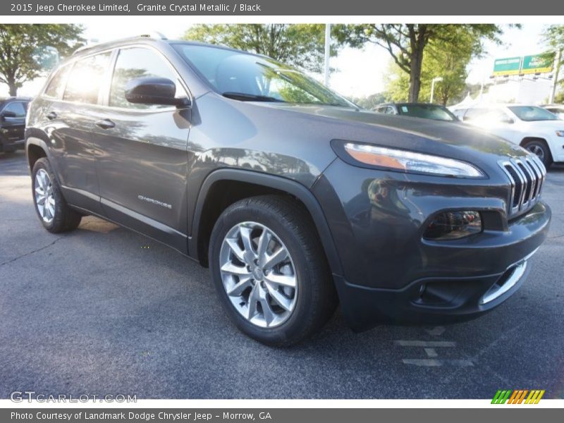 Granite Crystal Metallic / Black 2015 Jeep Cherokee Limited