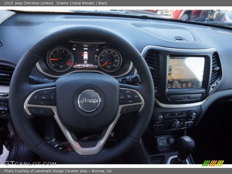 Granite Crystal Metallic / Black 2015 Jeep Cherokee Limited
