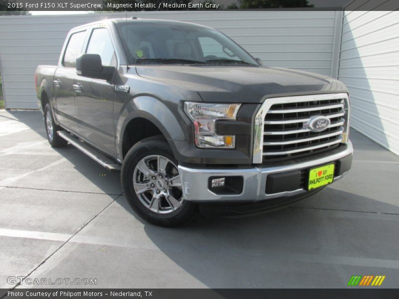 Magnetic Metallic / Medium Earth Gray 2015 Ford F150 XLT SuperCrew