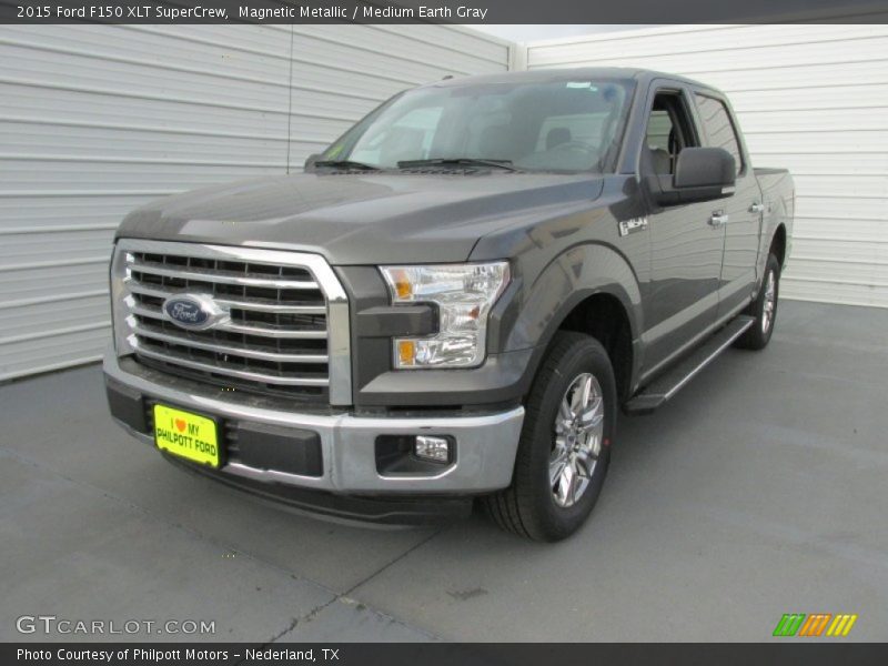 Magnetic Metallic / Medium Earth Gray 2015 Ford F150 XLT SuperCrew