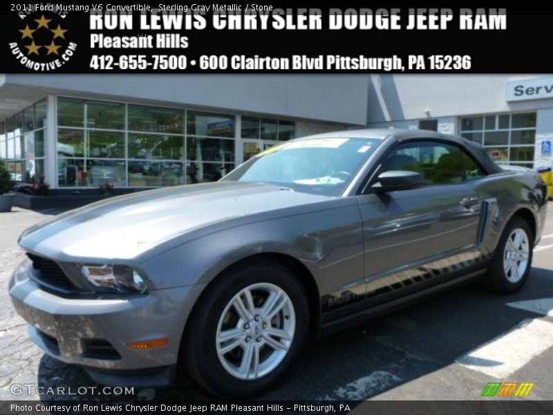 Sterling Gray Metallic / Stone 2011 Ford Mustang V6 Convertible
