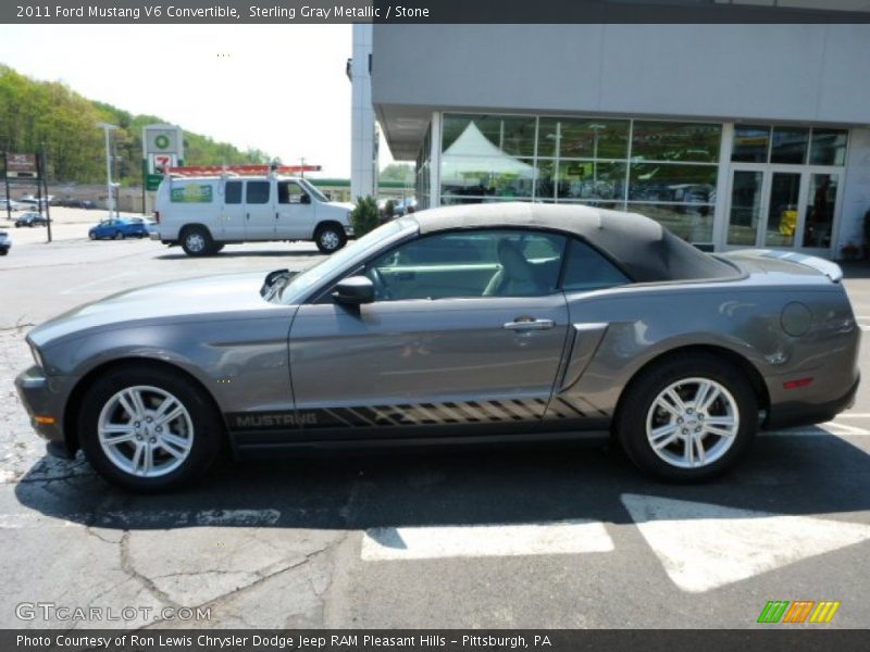 Sterling Gray Metallic / Stone 2011 Ford Mustang V6 Convertible
