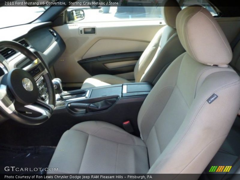 Sterling Gray Metallic / Stone 2011 Ford Mustang V6 Convertible