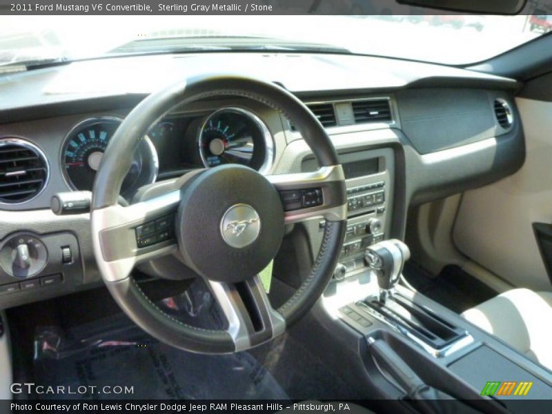 Sterling Gray Metallic / Stone 2011 Ford Mustang V6 Convertible