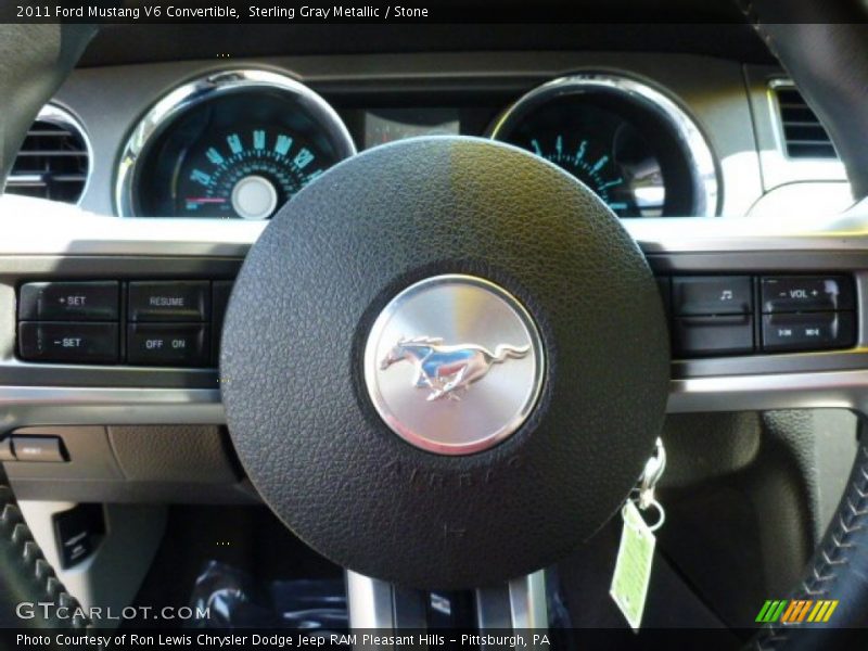 Sterling Gray Metallic / Stone 2011 Ford Mustang V6 Convertible