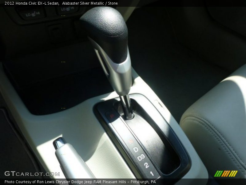 Alabaster Silver Metallic / Stone 2012 Honda Civic EX-L Sedan