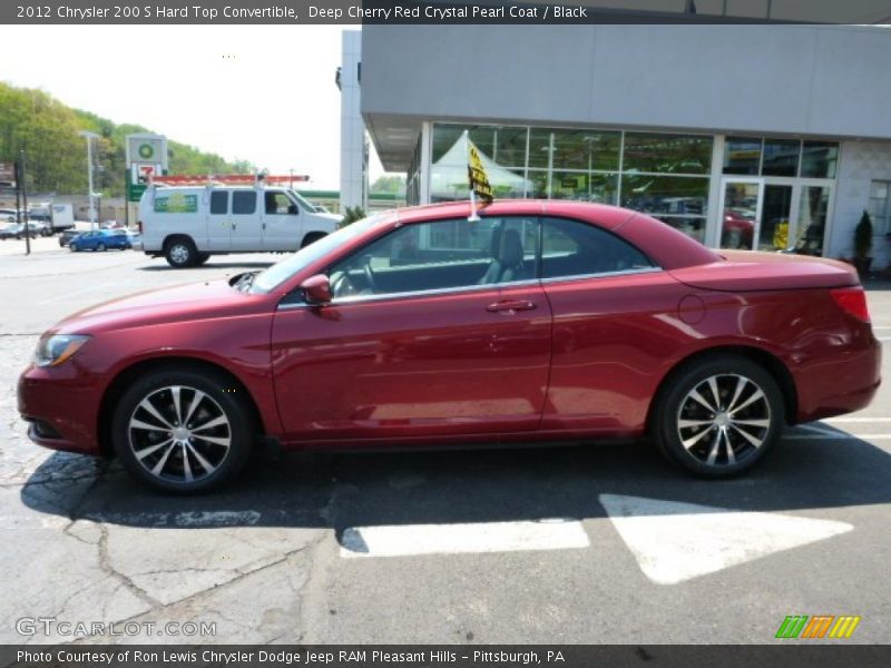 Deep Cherry Red Crystal Pearl Coat / Black 2012 Chrysler 200 S Hard Top Convertible