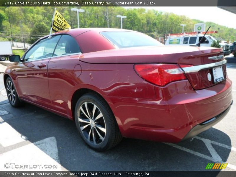 Deep Cherry Red Crystal Pearl Coat / Black 2012 Chrysler 200 S Hard Top Convertible