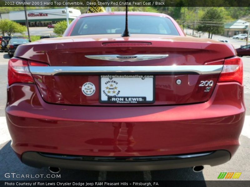 Deep Cherry Red Crystal Pearl Coat / Black 2012 Chrysler 200 S Hard Top Convertible