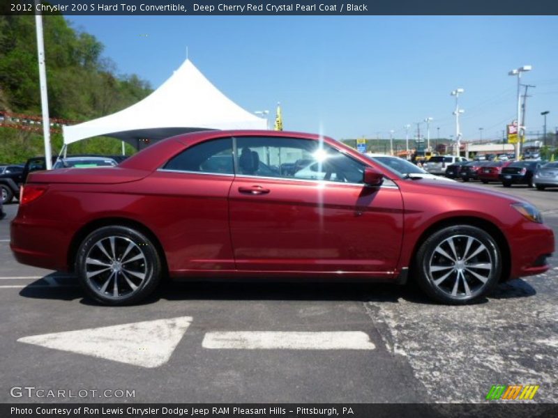 Deep Cherry Red Crystal Pearl Coat / Black 2012 Chrysler 200 S Hard Top Convertible