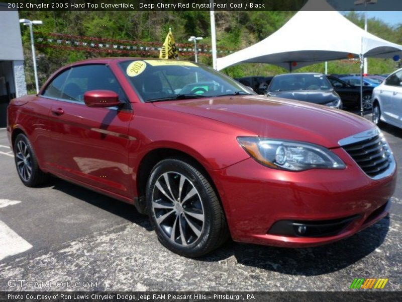 Deep Cherry Red Crystal Pearl Coat / Black 2012 Chrysler 200 S Hard Top Convertible