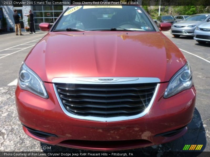 Deep Cherry Red Crystal Pearl Coat / Black 2012 Chrysler 200 S Hard Top Convertible
