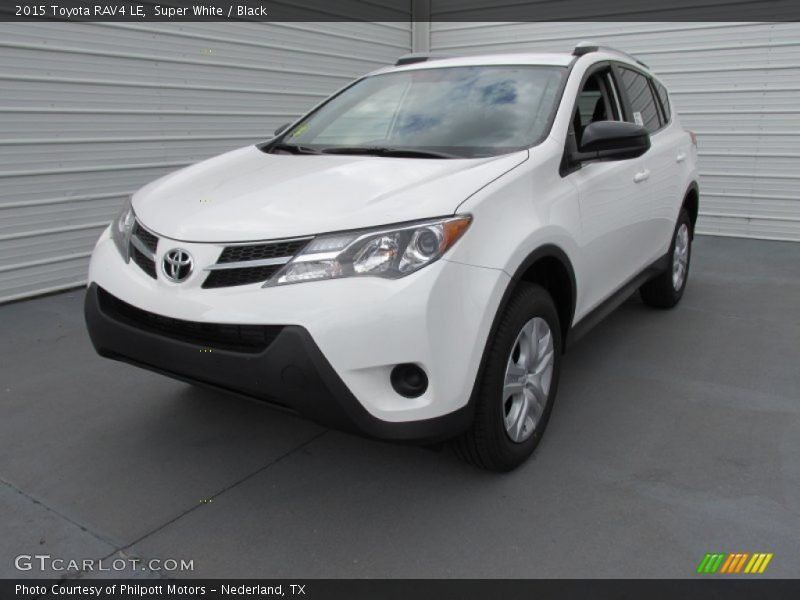 Super White / Black 2015 Toyota RAV4 LE