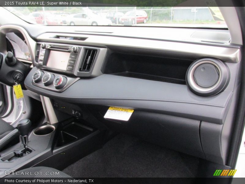 Super White / Black 2015 Toyota RAV4 LE