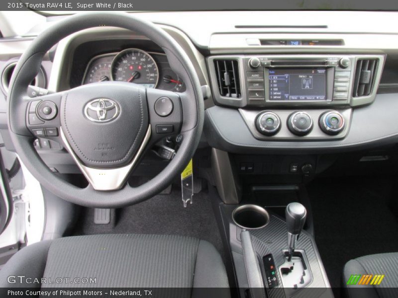 Super White / Black 2015 Toyota RAV4 LE