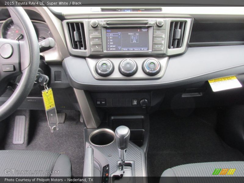 Super White / Black 2015 Toyota RAV4 LE