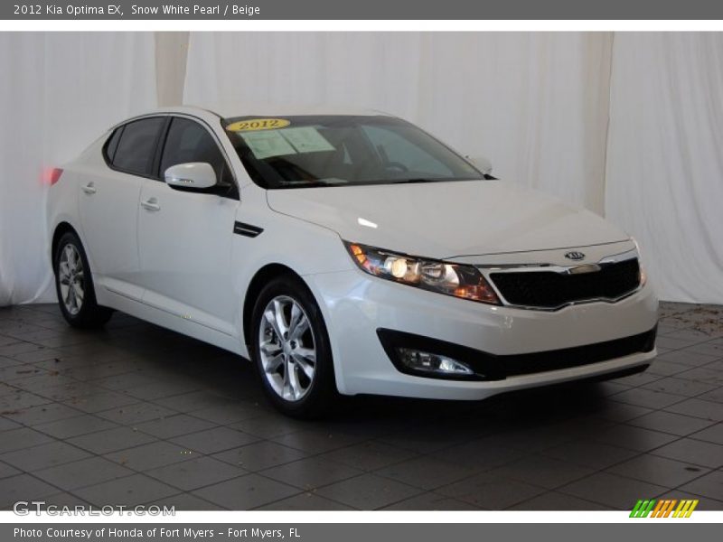 Snow White Pearl / Beige 2012 Kia Optima EX