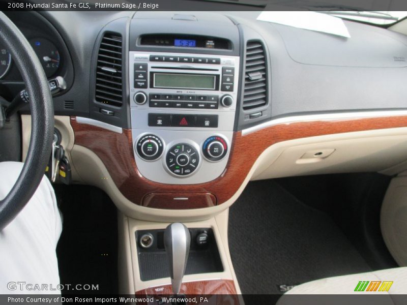 Platinum Sage / Beige 2008 Hyundai Santa Fe GLS