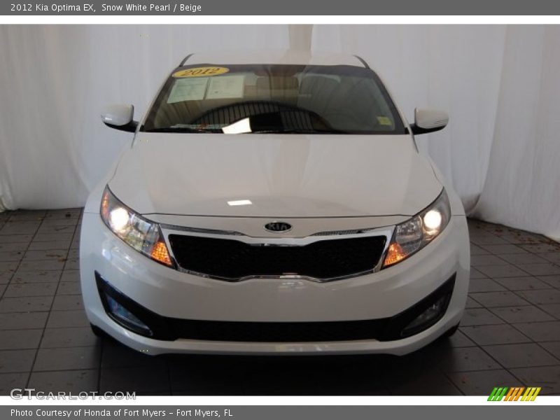Snow White Pearl / Beige 2012 Kia Optima EX
