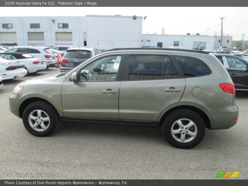 Platinum Sage / Beige 2008 Hyundai Santa Fe GLS