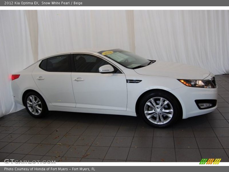 Snow White Pearl / Beige 2012 Kia Optima EX