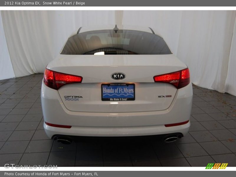 Snow White Pearl / Beige 2012 Kia Optima EX