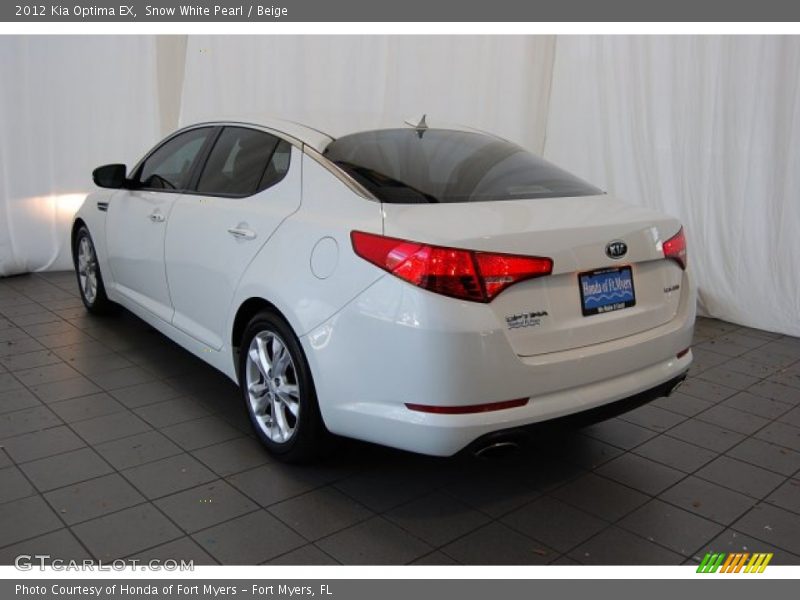Snow White Pearl / Beige 2012 Kia Optima EX
