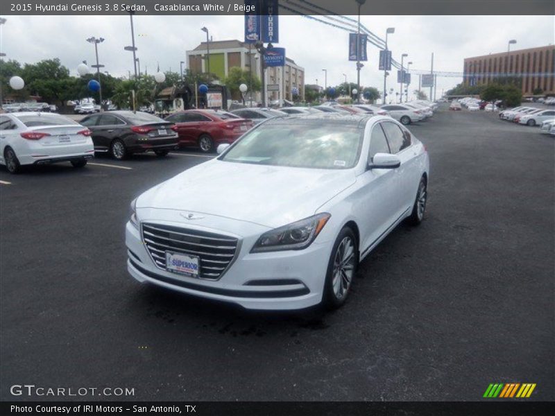 Casablanca White / Beige 2015 Hyundai Genesis 3.8 Sedan