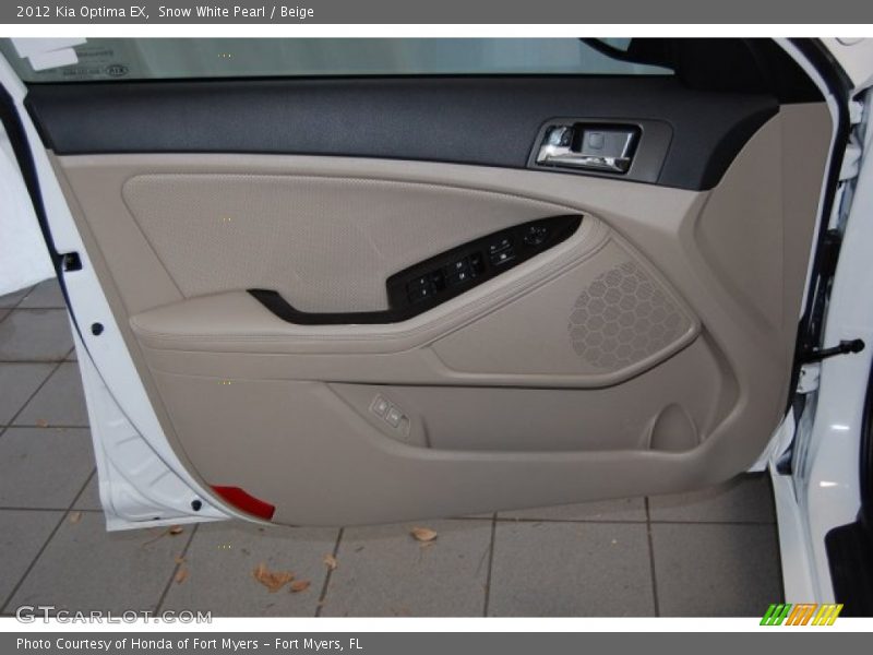 Snow White Pearl / Beige 2012 Kia Optima EX