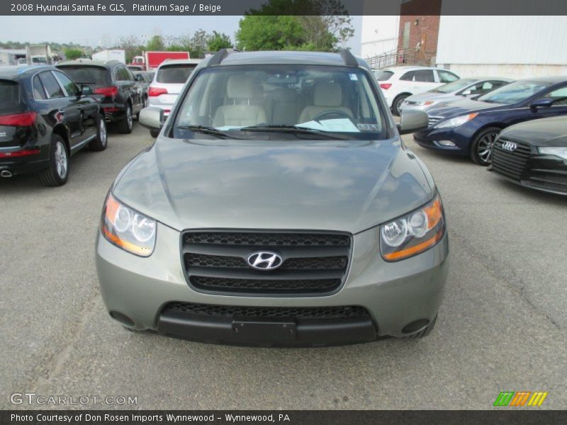 Platinum Sage / Beige 2008 Hyundai Santa Fe GLS