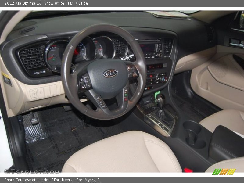Snow White Pearl / Beige 2012 Kia Optima EX