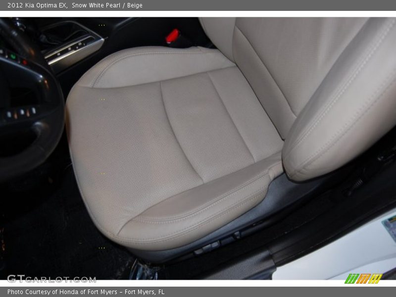 Snow White Pearl / Beige 2012 Kia Optima EX