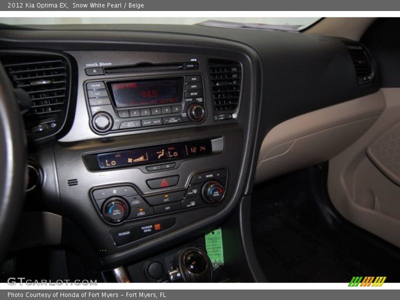 Snow White Pearl / Beige 2012 Kia Optima EX