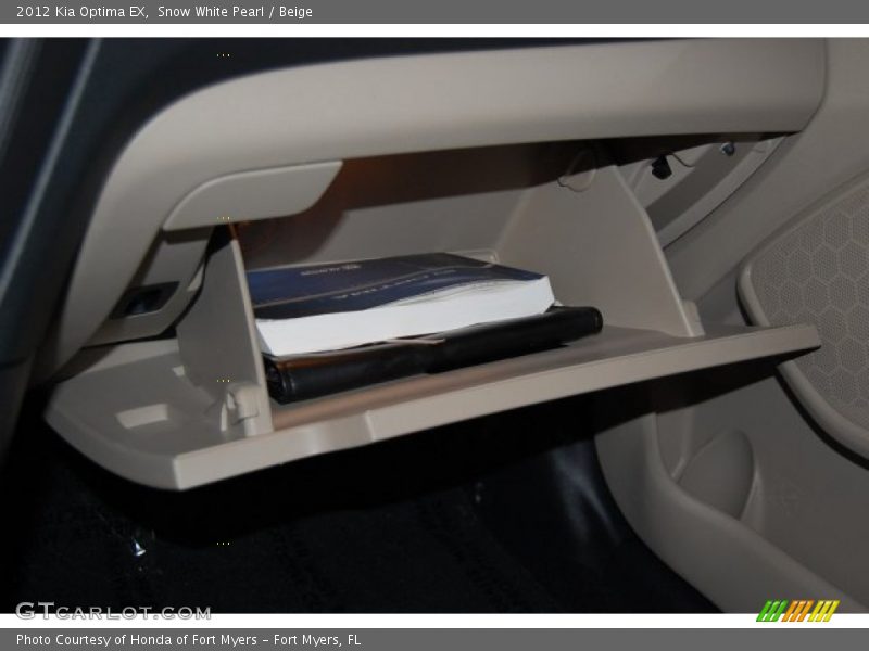 Snow White Pearl / Beige 2012 Kia Optima EX