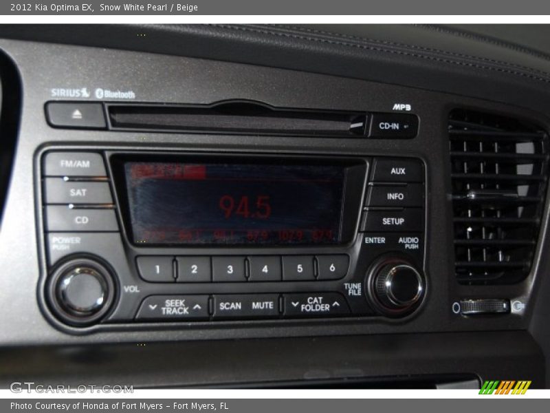 Snow White Pearl / Beige 2012 Kia Optima EX
