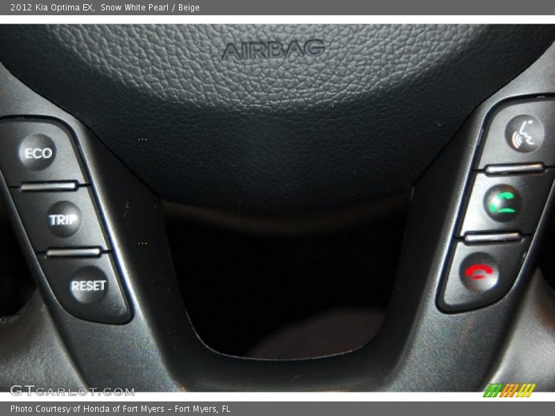 Snow White Pearl / Beige 2012 Kia Optima EX