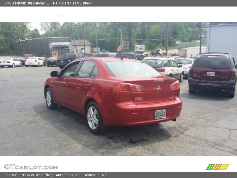 Rally Red Pearl / Black 2008 Mitsubishi Lancer ES