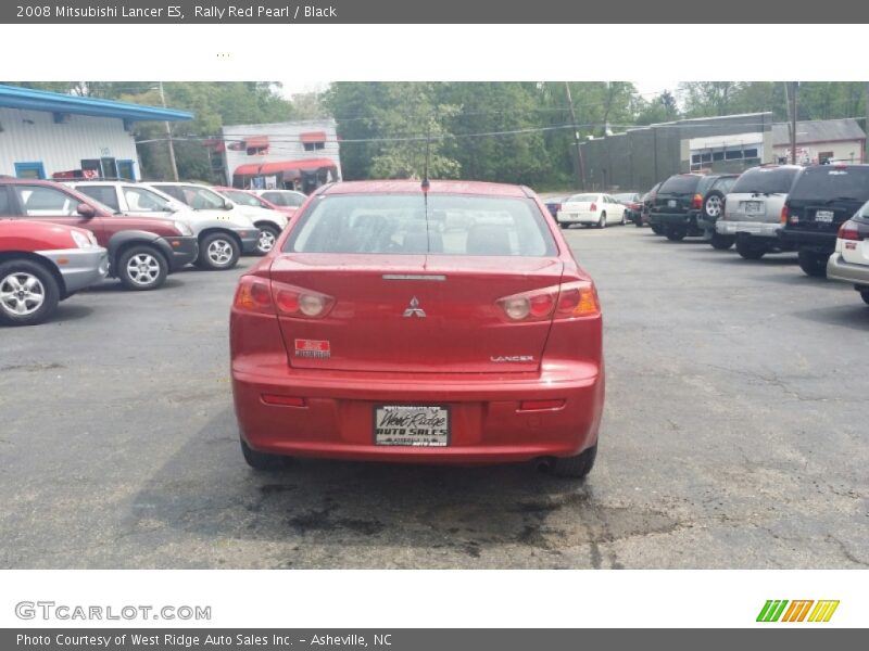 Rally Red Pearl / Black 2008 Mitsubishi Lancer ES