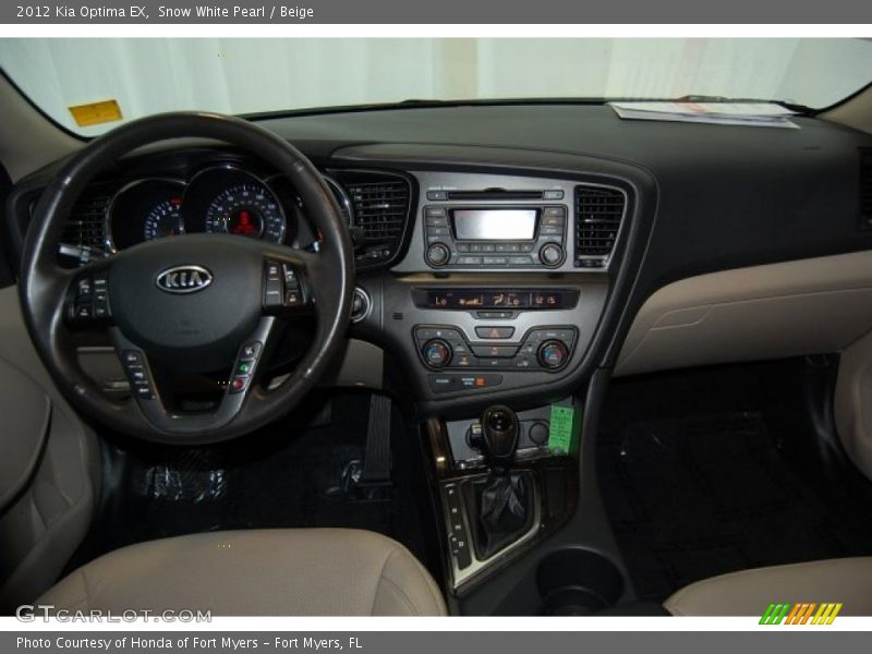 Snow White Pearl / Beige 2012 Kia Optima EX