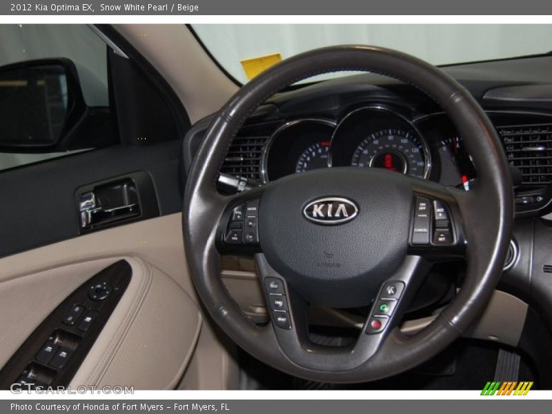 Snow White Pearl / Beige 2012 Kia Optima EX