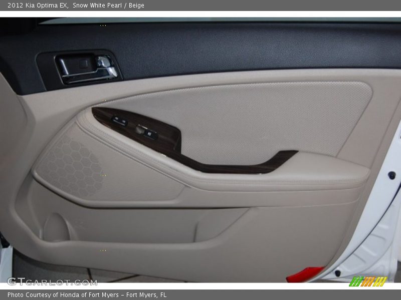 Snow White Pearl / Beige 2012 Kia Optima EX