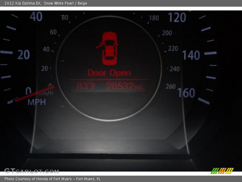Snow White Pearl / Beige 2012 Kia Optima EX