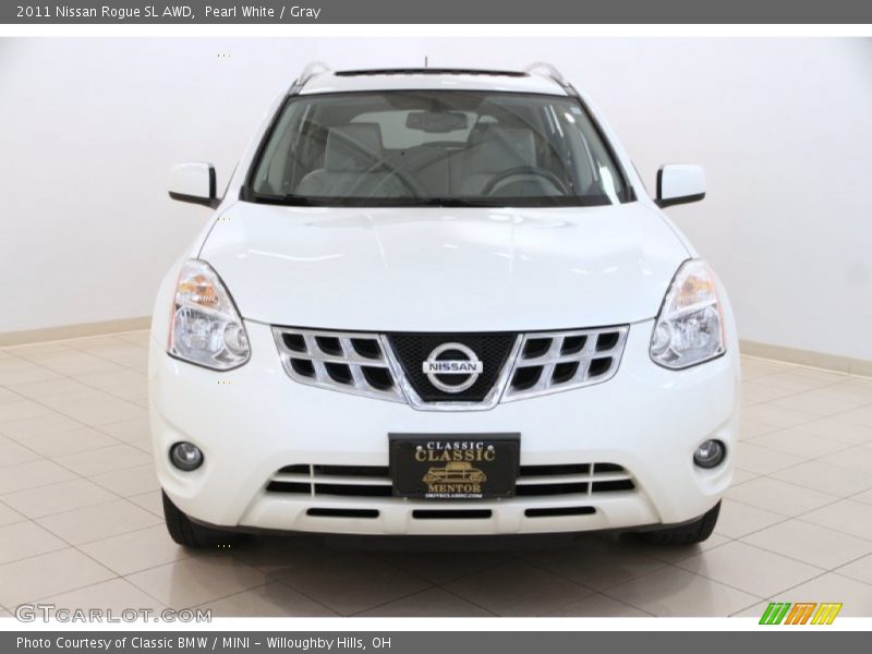 Pearl White / Gray 2011 Nissan Rogue SL AWD