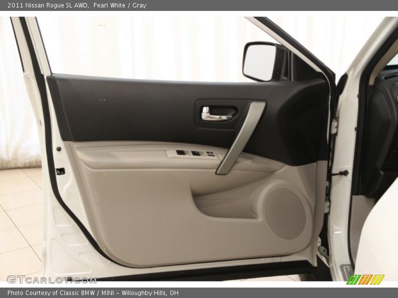Pearl White / Gray 2011 Nissan Rogue SL AWD