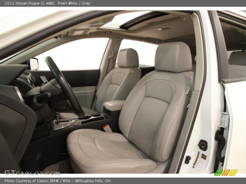 Pearl White / Gray 2011 Nissan Rogue SL AWD