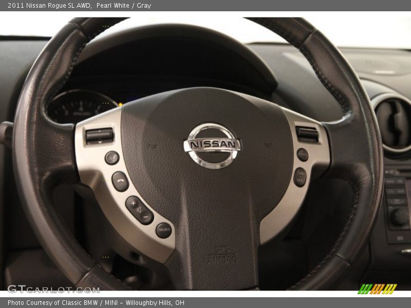 Pearl White / Gray 2011 Nissan Rogue SL AWD